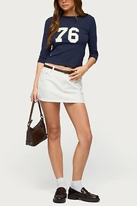 Edikted Seventy Six Quarter Sleeve T Shirt