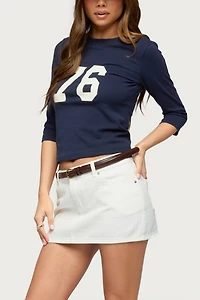 Edikted Seventy Six Quarter Sleeve T Shirt