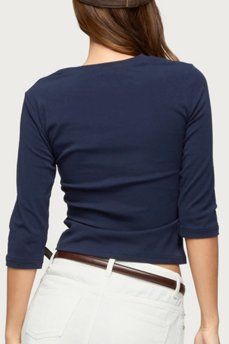 Edikted Seventy Six Quarter Sleeve T Shirt