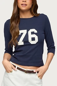 Edikted Seventy Six Quarter Sleeve T Shirt