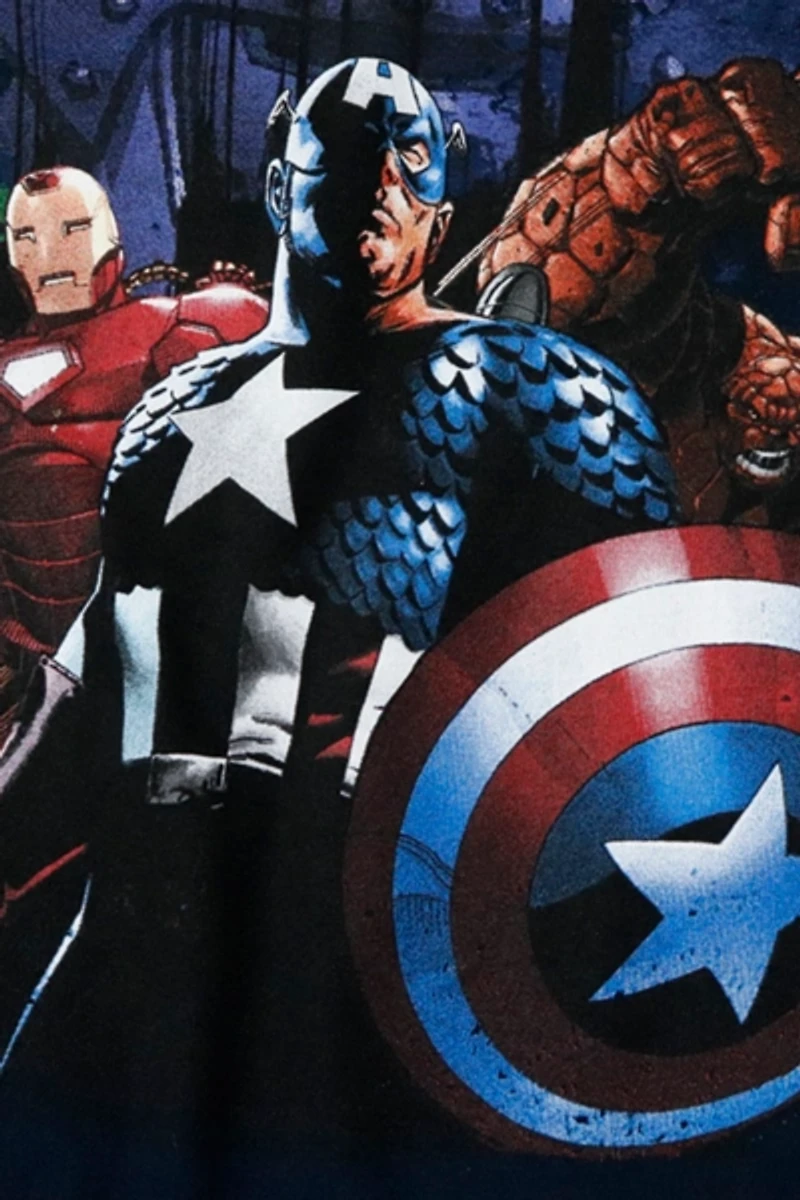 Vintage 2011 Marvel Mad Engine Superhero Graphic T-Shirt