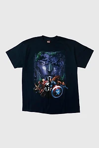 Vintage 2011 Marvel Mad Engine Superhero Graphic T-Shirt
