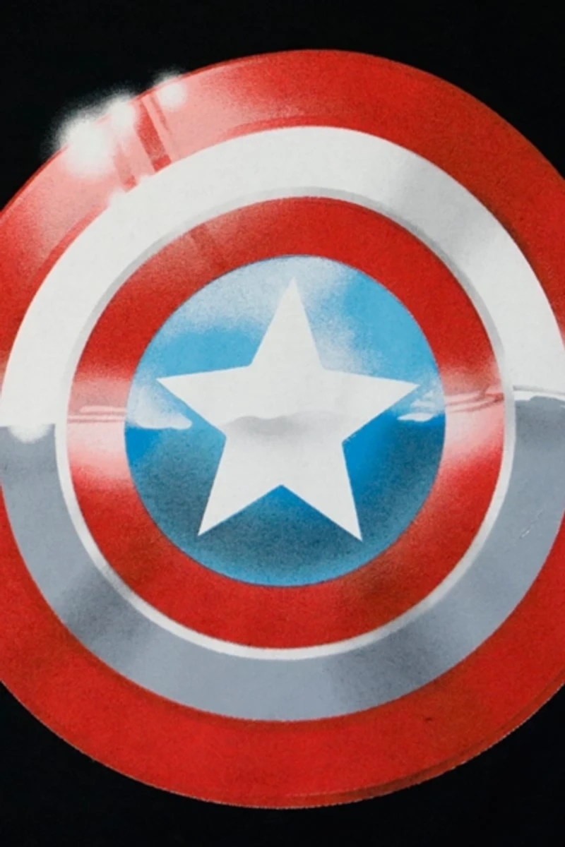 Vintage 2010 Marvel Mad Engine Captain America Shield Graphic T-Shirt