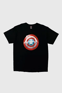 Vintage 2010 Marvel Mad Engine Captain America Shield Graphic T-Shirt