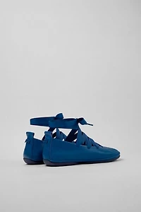 Camper Right Nina Leather Lace-Up Ballerina Flat