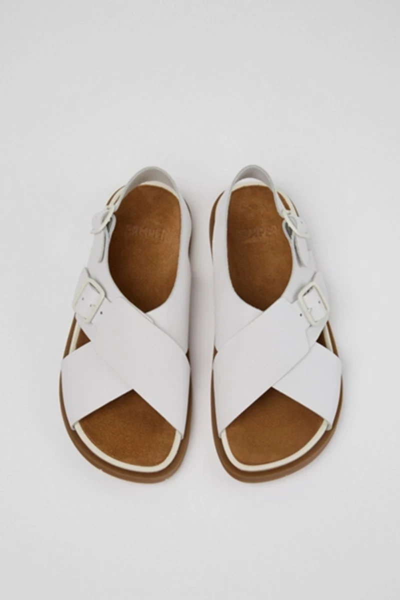 Camper Lluc Leather Crossover Sandal