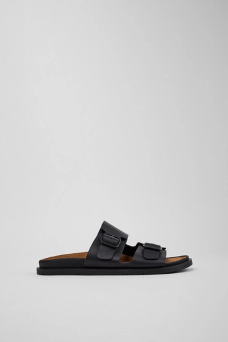 Camper Lluc Leather 2-Strap Slide Sandal