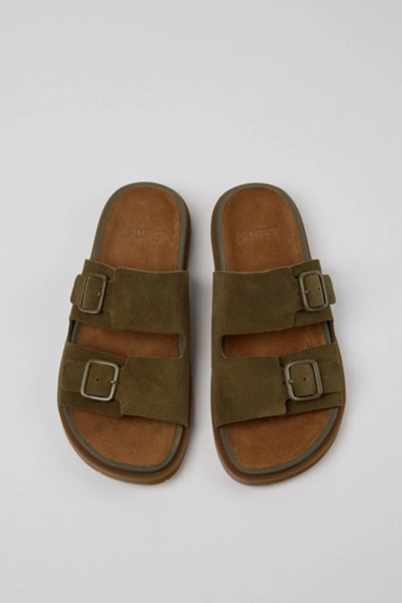 Camper Lluc Leather 2-Strap Slide Sandal