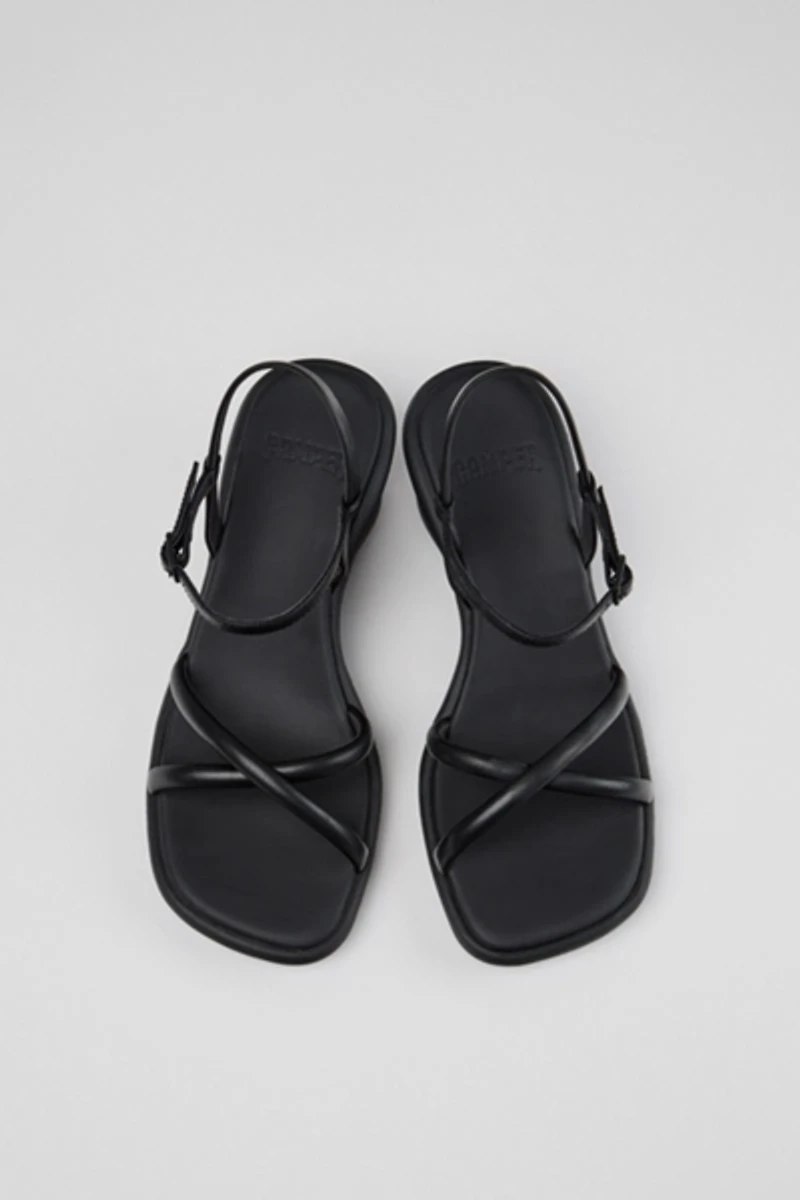 Camper Louise Leather Wedge Sandal