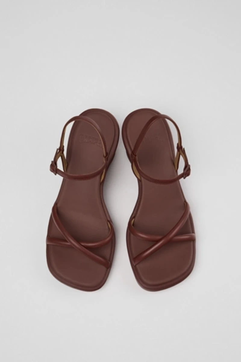 Camper Louise Leather Wedge Sandal