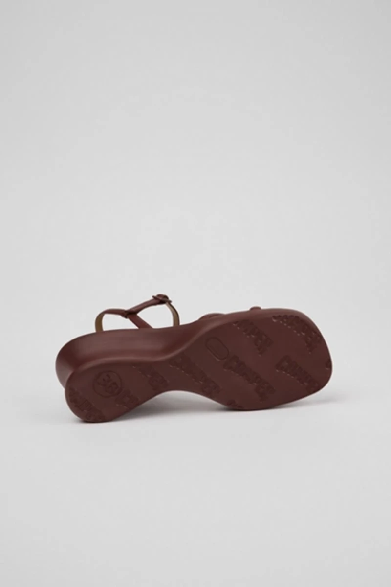 Camper Louise Leather Wedge Sandal