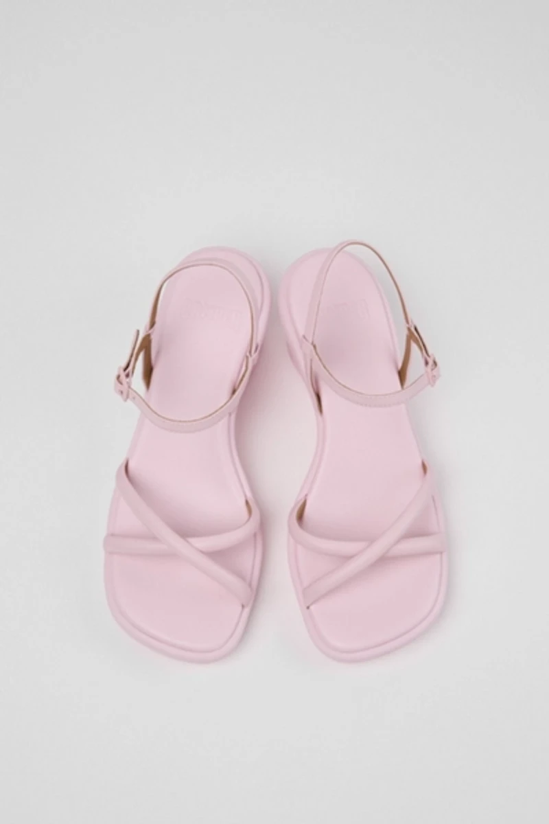 Camper Louise Leather Wedge Sandal