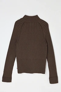 Vintage Y2k Tommy Hilfiger Ribbed Knit Zip-Up Sweater