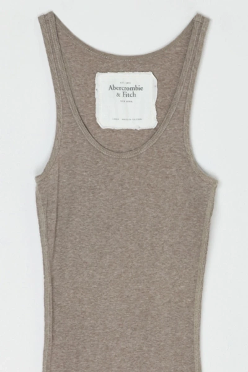 Vintage Y2k Abercrombie & Fitch Tan Ribbed Tank