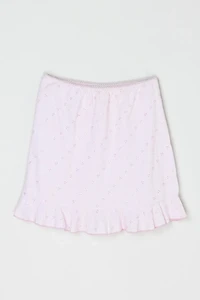 Vintage Y2k Light Pink Embroidered Mini Skirt