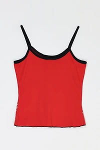 Vintage Y2k Glittered Red & Black Top