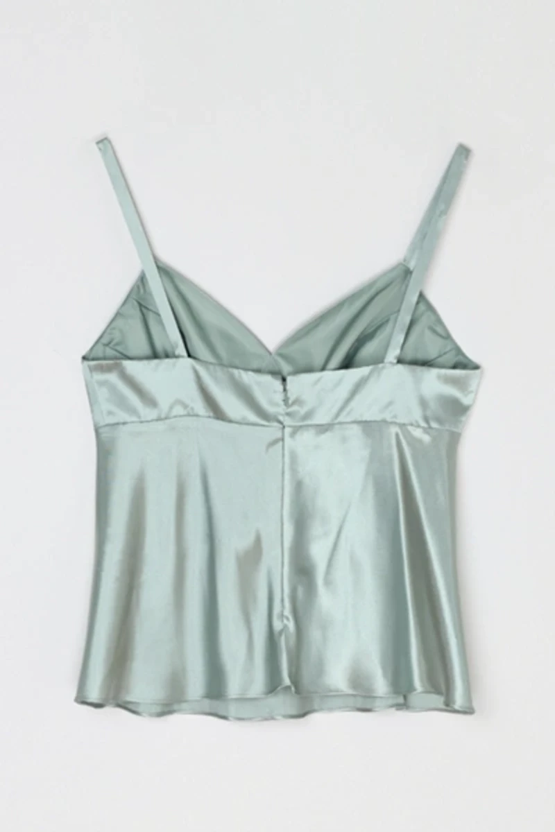 Vintage Y2k Paneled Satin Top