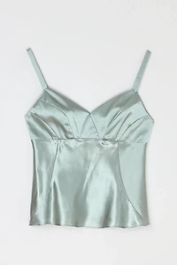 Vintage Y2k Paneled Satin Top