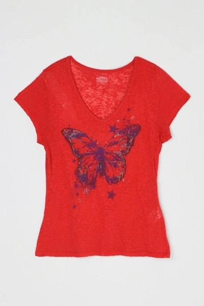 Vintage Y2k Butterfly Burnout T-Shirt