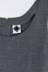 Vintage Y2k Dark Grey Mini Dress