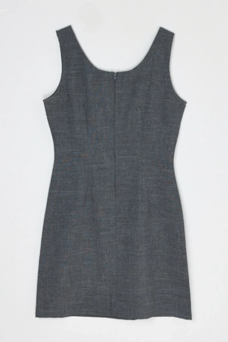 Vintage Y2k Dark Grey Mini Dress