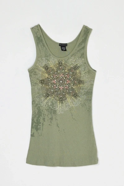 Vintage Y2k Studded Printed Tank Top