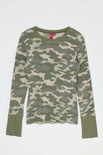 Vintage Y2k Camo Thermal Top