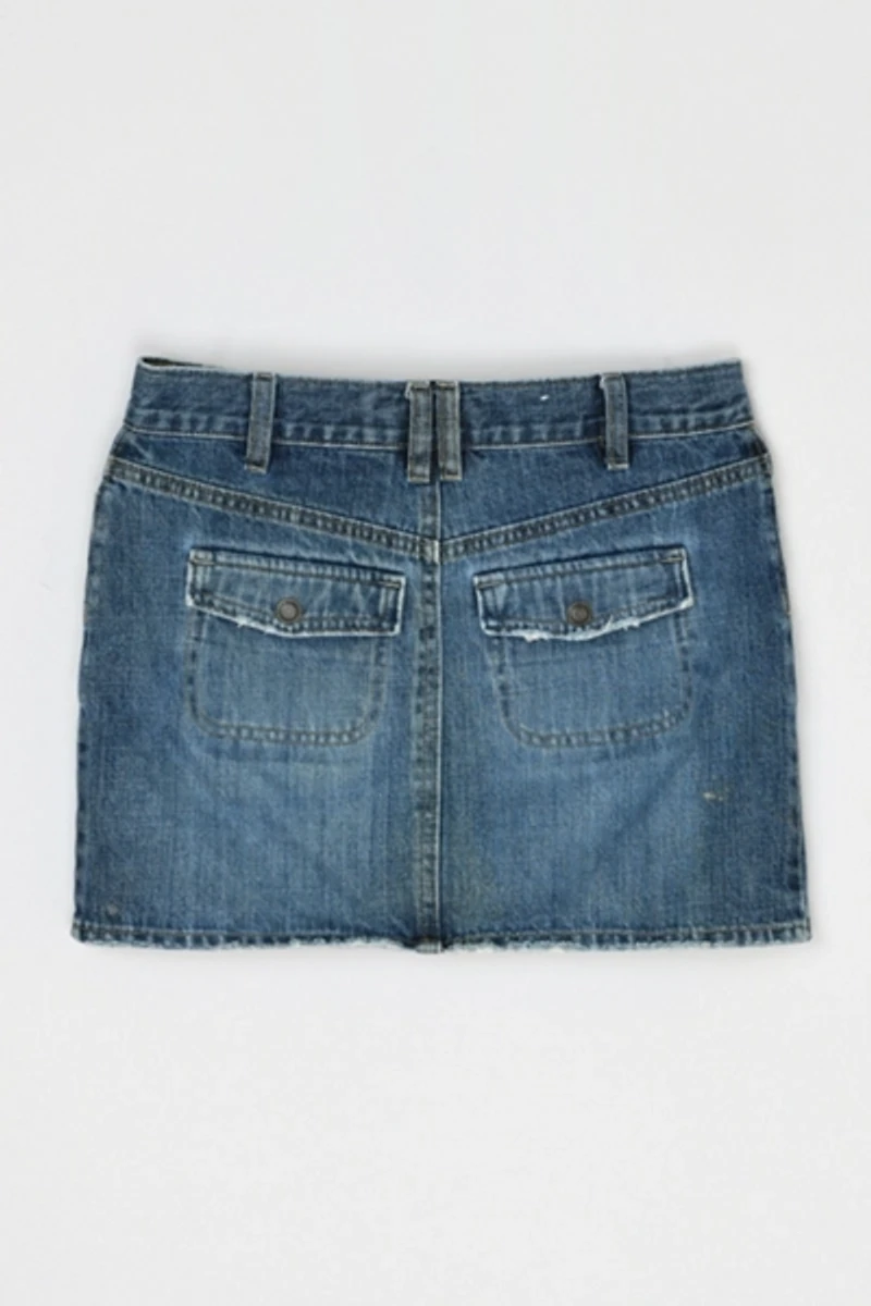 Vintage Y2k Classic Wash Denim Mini Skirt