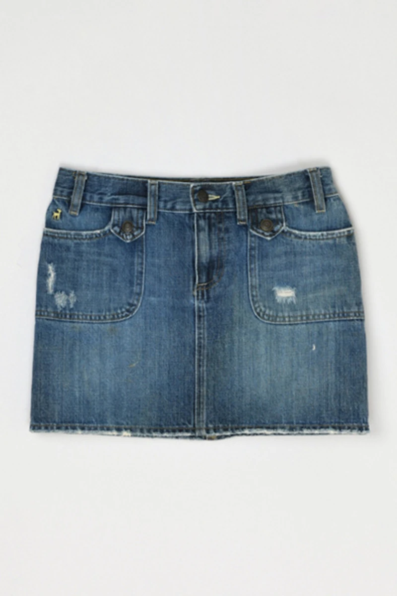 Vintage Y2k Classic Wash Denim Mini Skirt