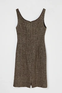 Vintage Y2k Silk Tweed Mini Dress