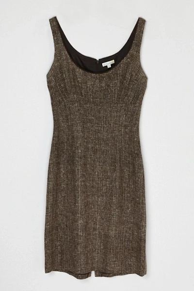 Vintage Y2k Silk Tweed Mini Dress