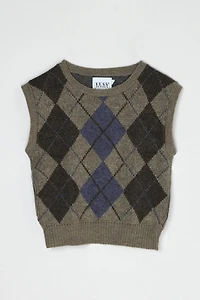 Vintage 90s Argyle Sweater Vest