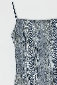 Vintage Y2k Snakeskin Printed Backless Mini Dress