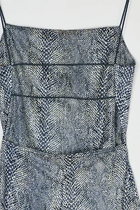 Vintage Y2k Snakeskin Printed Backless Mini Dress