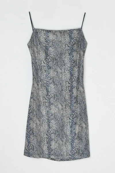 Vintage Y2k Snakeskin Printed Backless Mini Dress