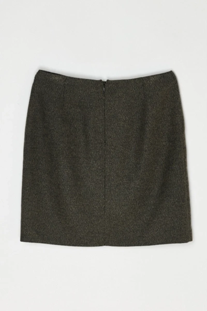 Vintage Y2k Woven Buckled Mini Skirt
