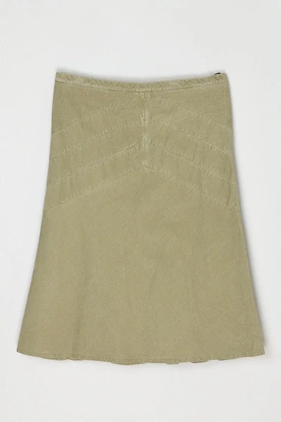 Vintage Y2k Paneled Corduroy Midi Skirt