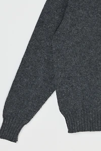 Vintage 90s Dark Grey Raglan Knit Sweater