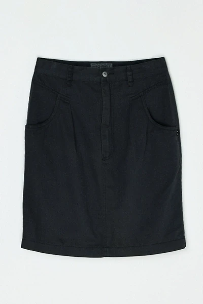 Vintage Y2k Esprit Black Twill Mini Skirt