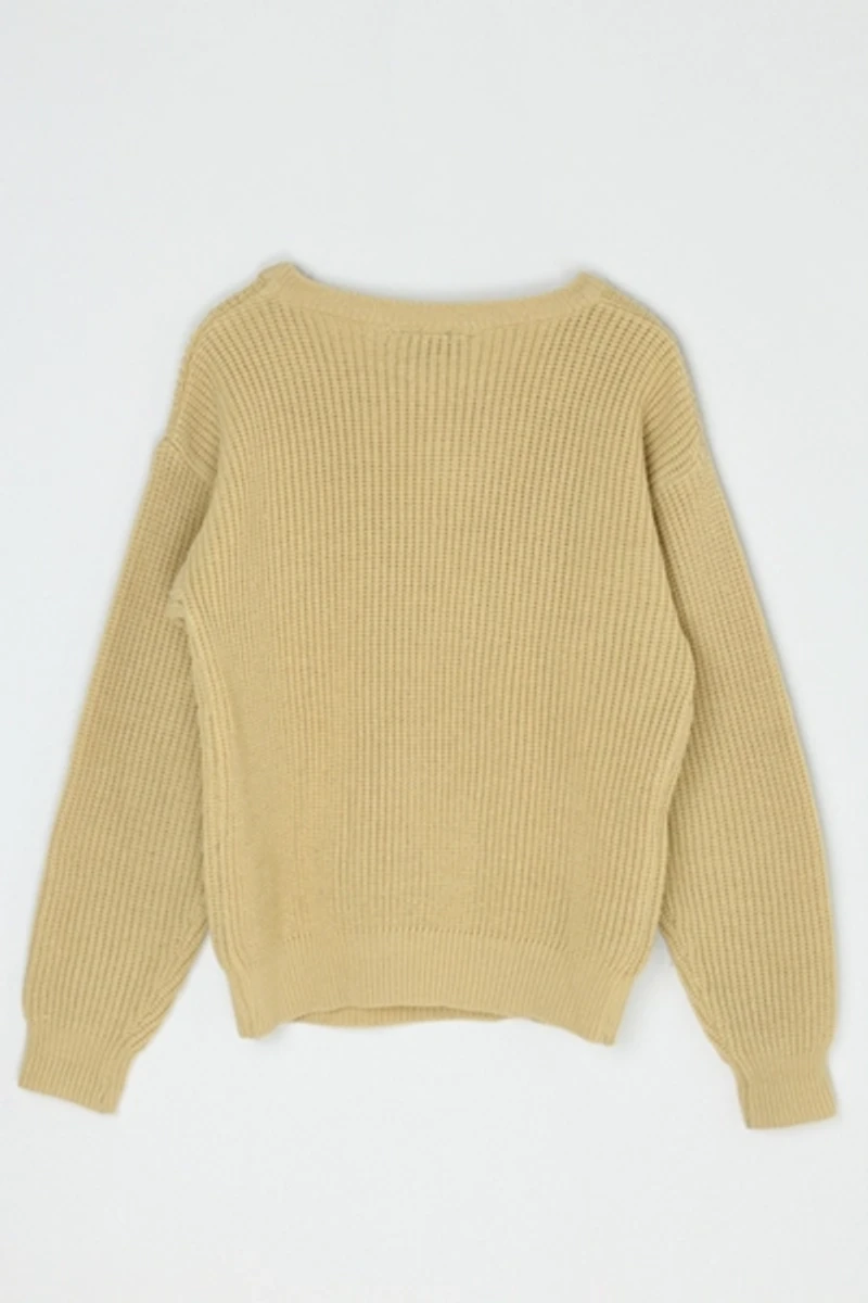 Vintage 70s Tan Knit Sweater