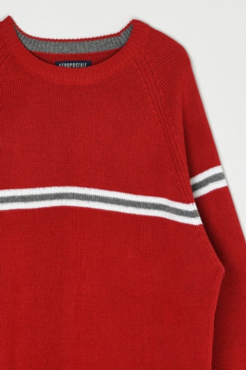 Vintage Y2k Red Striped Knit Sweater