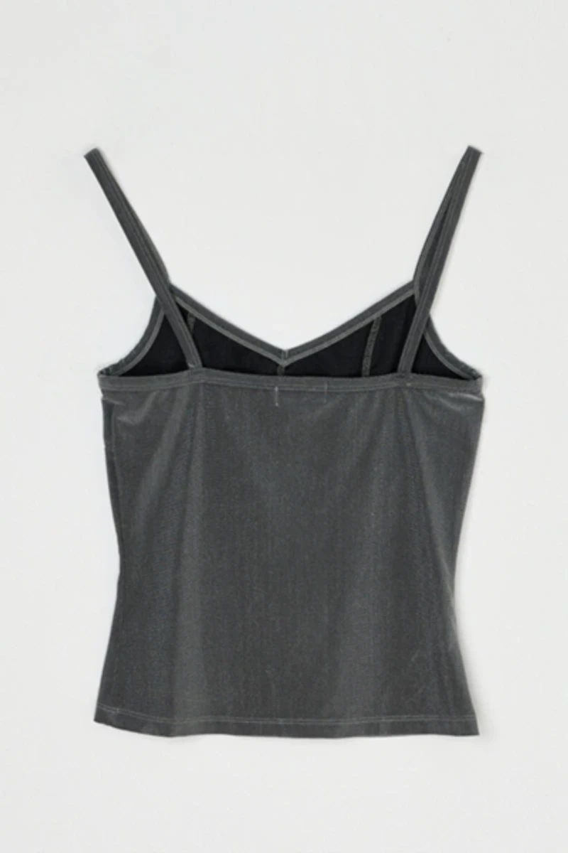 Vintage Y2k Dark Grey Metallic Top