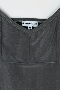 Vintage Y2k Dark Grey Metallic Top