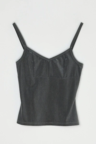 Vintage Y2k Dark Grey Metallic Top