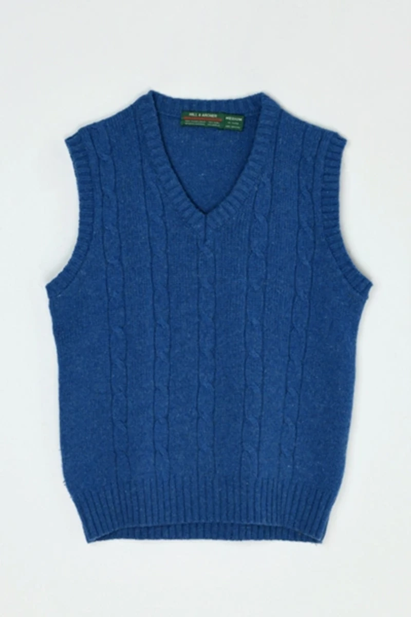 Vintage 70s Cable Knit Sweater Vest