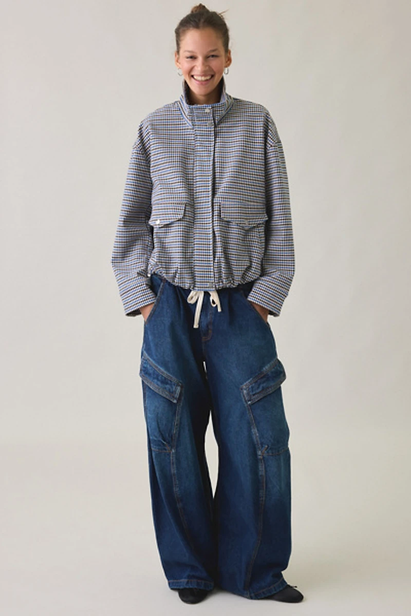 UO Harper Funnel Neck Bomber Jacket