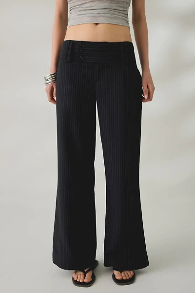 UO Charli Low-Rise Flare Trouser Pants