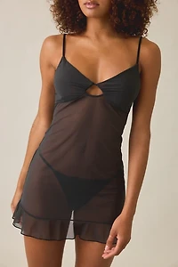 Out From Under Sheer Romance Ruffle Mesh Slip