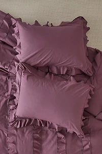 Sculpted Ruffle Cotton Sham Set
