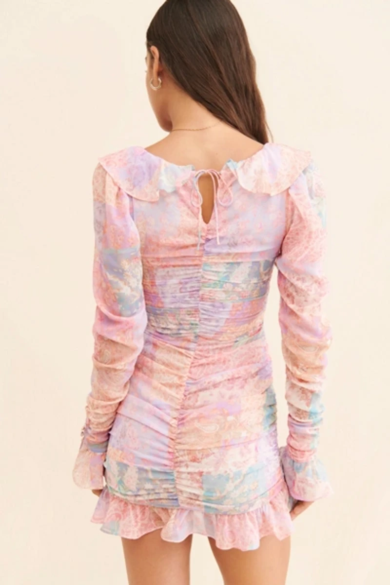 For Love & Lemons Veronica Ruffle Mini Dress